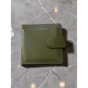 Moda Spana New Side Snap olive Compact Leather Card/Passport Holder Unisex  #22